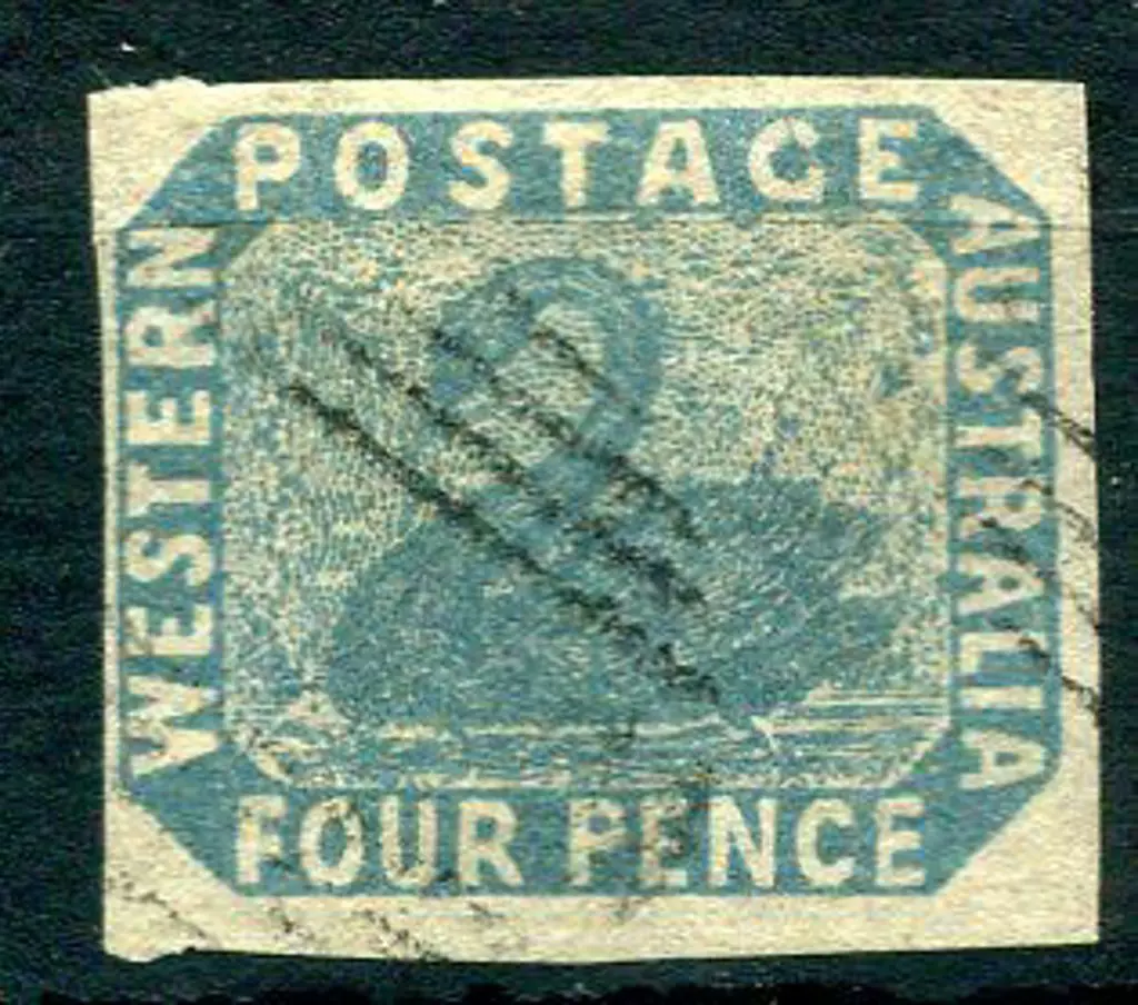 1854 4d deep dull blue. Close to huge even ... Image 1++