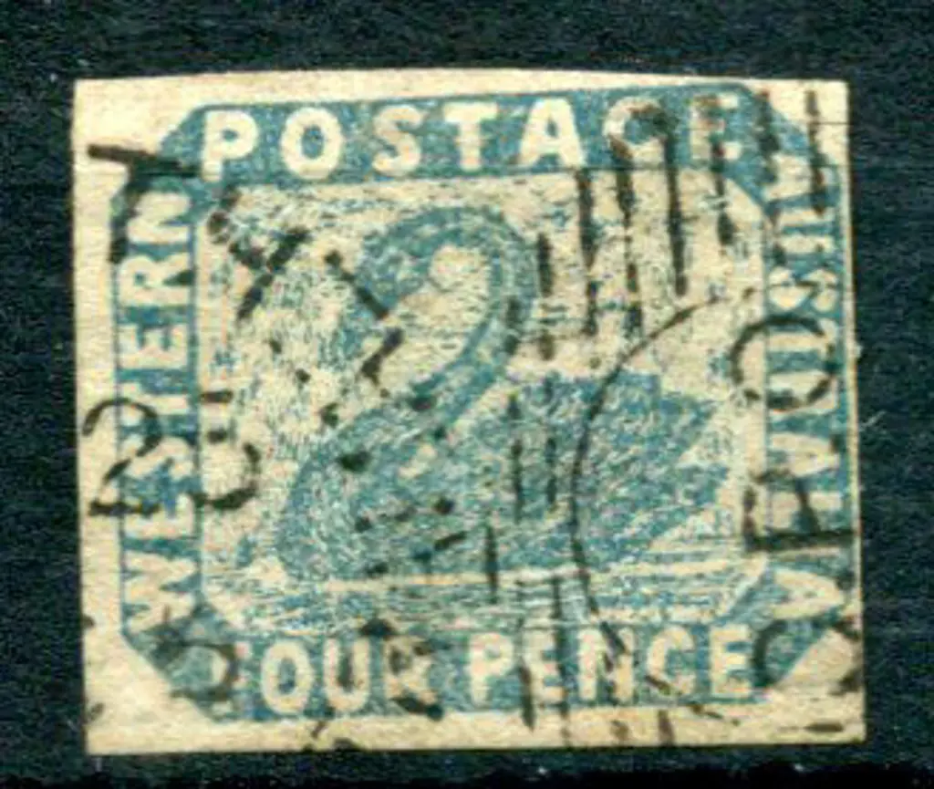 1854 4d deep dull blue. Fine used with light Perth ... Image 1++