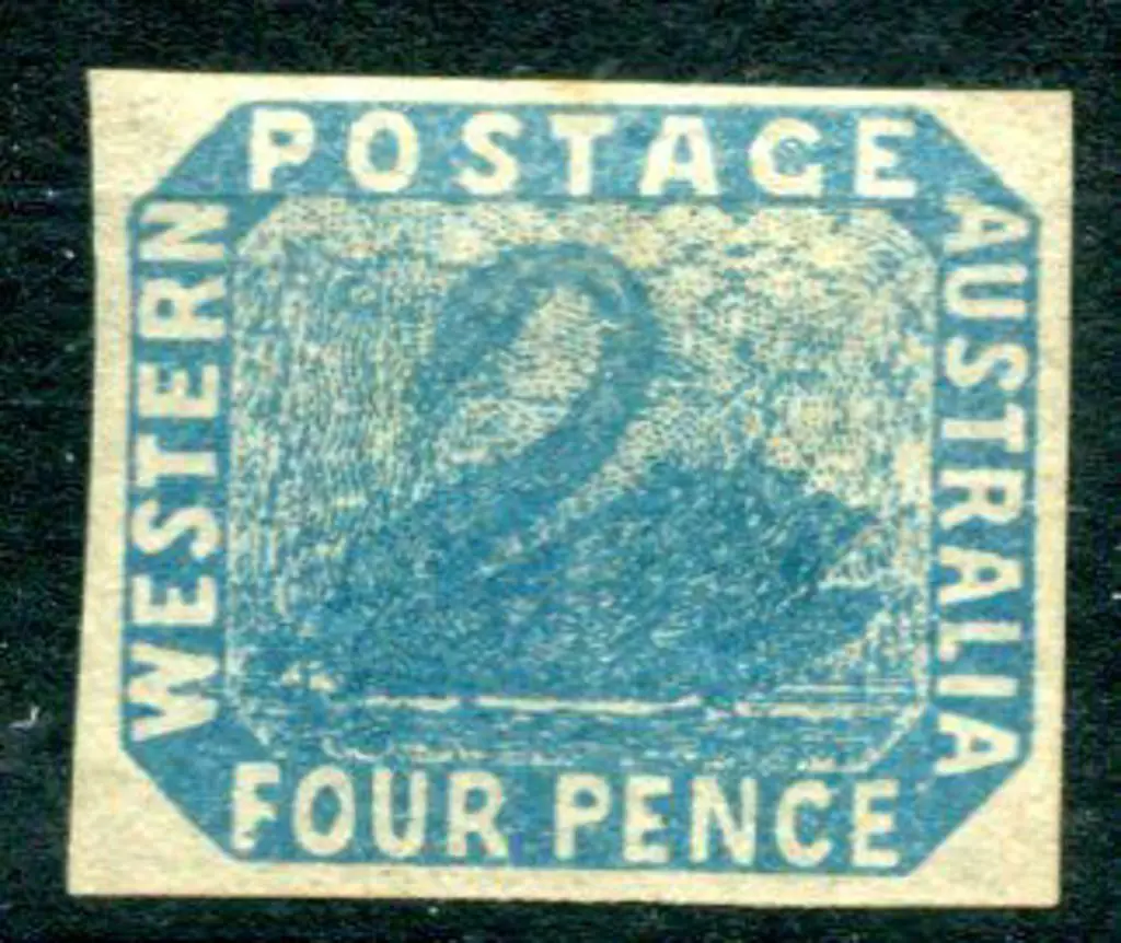 1854 4d blue. Unused mint example with clear to ... Image 1++