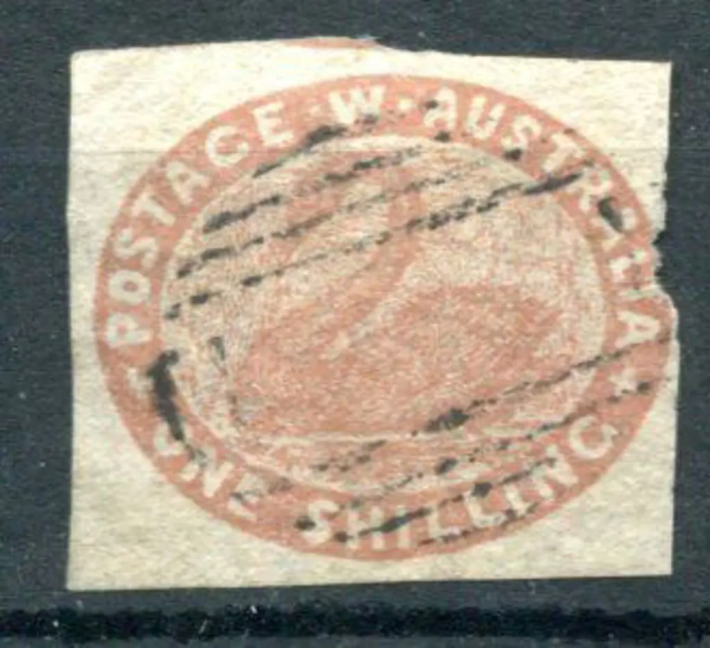 1854 1/- salmon. Lightly used with void grid ... Image 1++