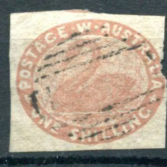 1854 1/- salmon. Lightly used with void grid ...