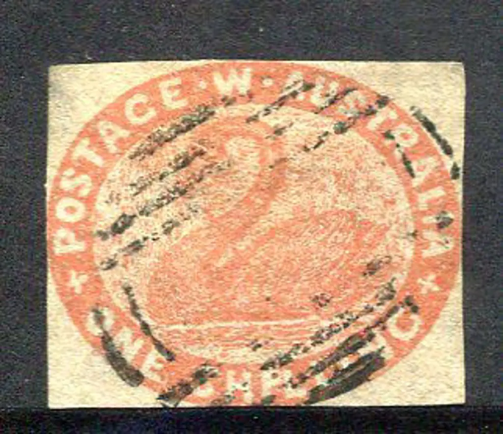 1854 1/- salmon. Neatly cut with straight margins ... Image 1++