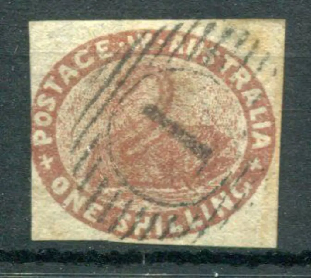 1854 1/- deep red-brown attractively used by ... Image 1++