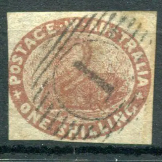 1854 1/- deep red-brown attractively used by ...