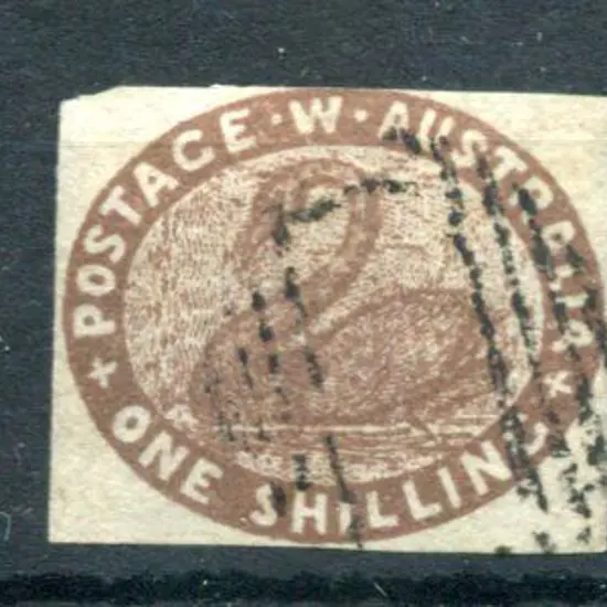 1854 1/- deep red-brown lightly used by void grid ...