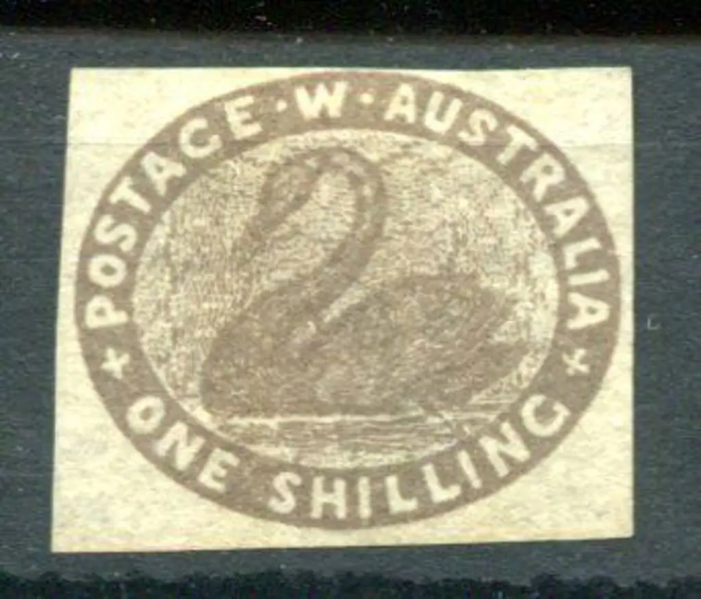 1855 1/- grey-brown with 4 clear to large margins. ... Image 1++