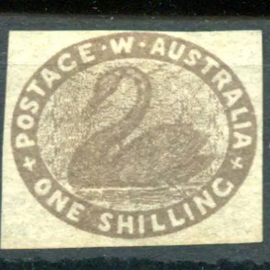 1855 1/- grey-brown with 4 clear to large margins. ...