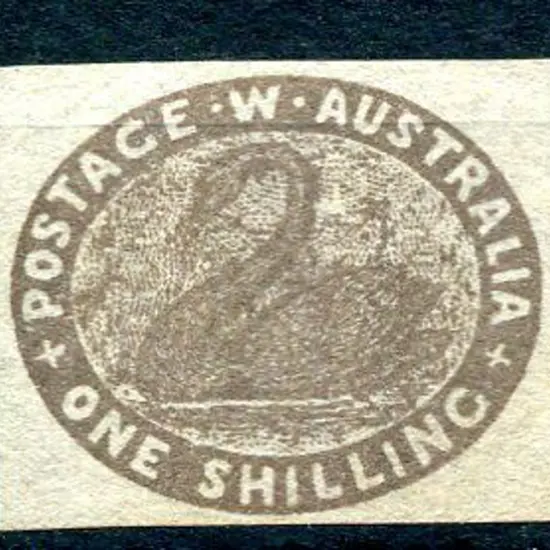 1855 1/- grey-brown. Fine clear 4 margin example ...