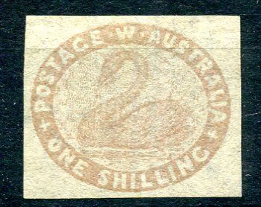 1855 1/- pale brown. Four clear even margins. ... Image 1++