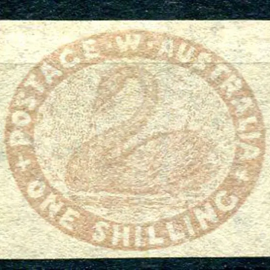 1855 1/- pale brown. Four clear even margins. ...