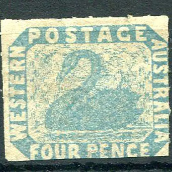 1854 4d pale blue with rouletting at top & on both ...