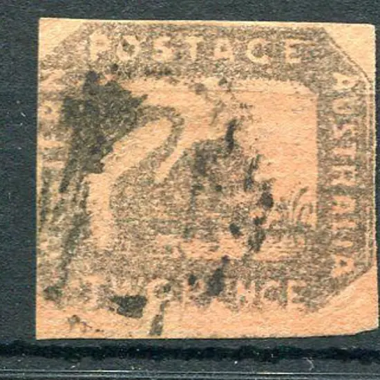 1858 2d brown-black/red with 3 close to touching ...