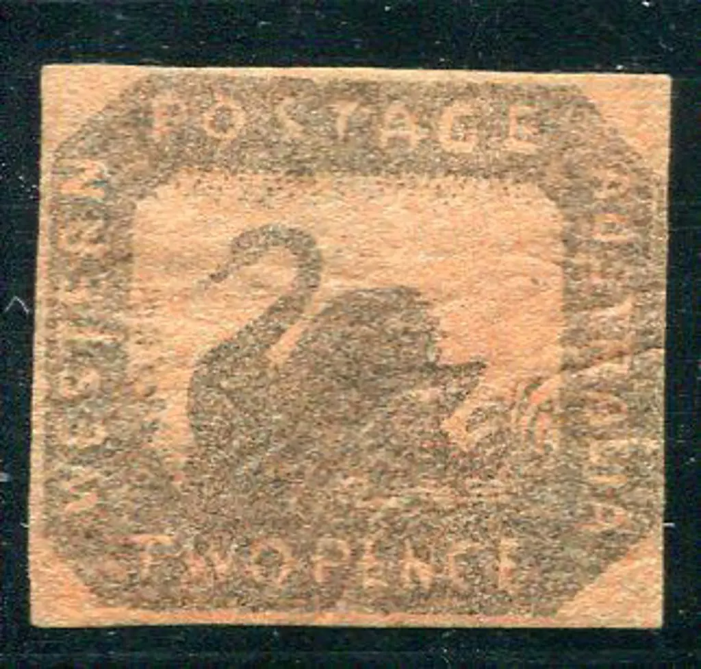 1858 2d brown-black/red with 4 fine close even ... Image 1++