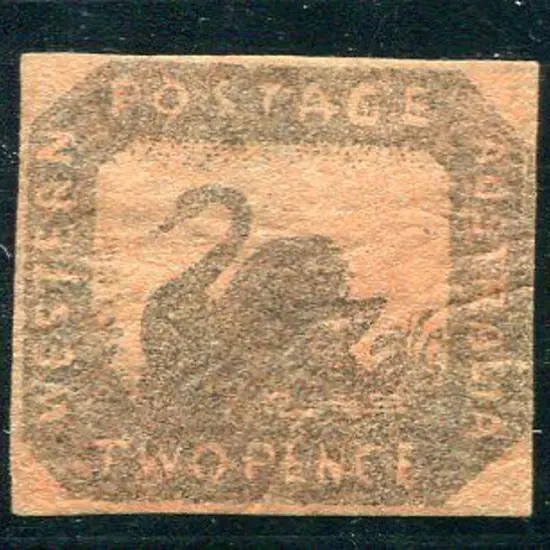 1858 2d brown-black/red with 4 fine close even ...