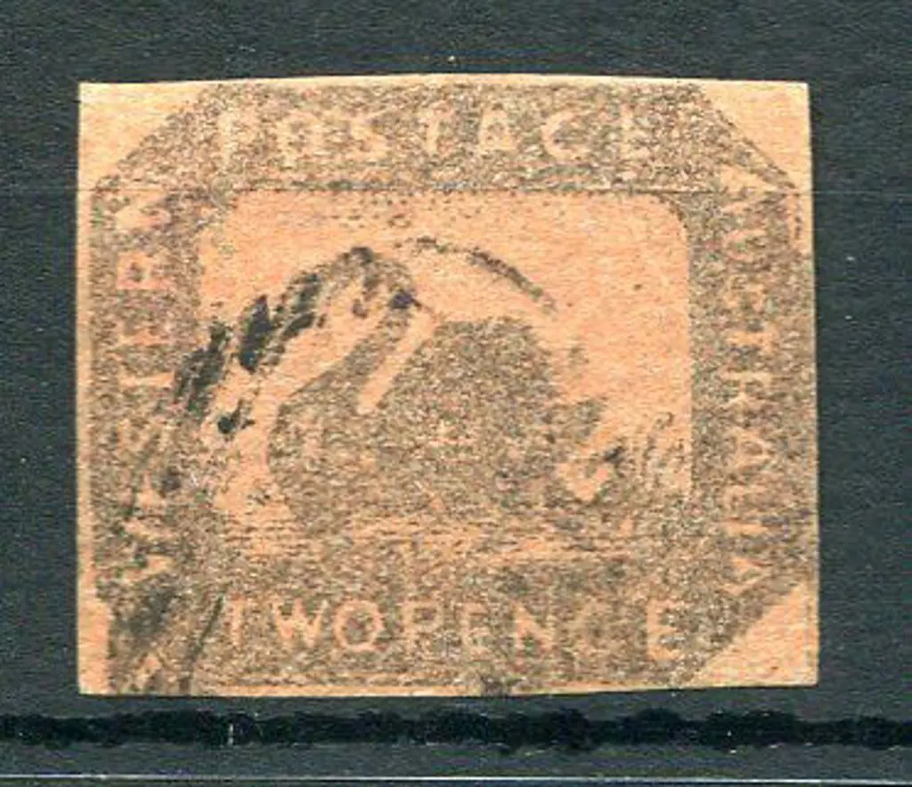 1858 2d brown-black/red & printed on both sides. 4 ... Image 1++