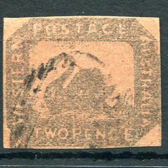 1858 2d brown-black/red & printed on both sides. 4 ...