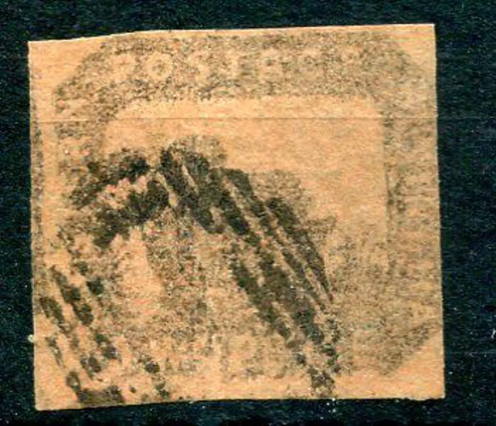 1858 2d brown black/red printed on both side. ... Image 1++
