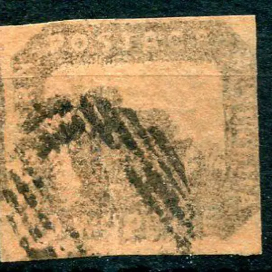 1858 2d brown black/red printed on both side. ...