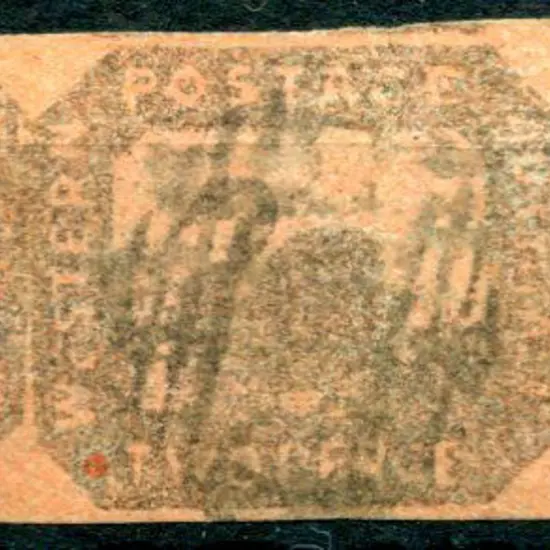 1858 2d brown-black/red printed on both sides. ...