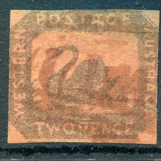 1858 2d brown black/Indian red. Close to just ...