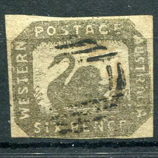 1857 6d golden bronze fine used by indistinct grid ...