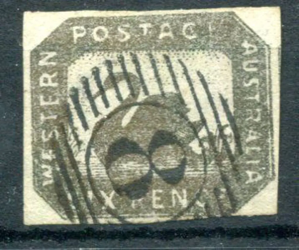 1857 6d golden bronze fine used by crisp BN "8" ... Image 1++
