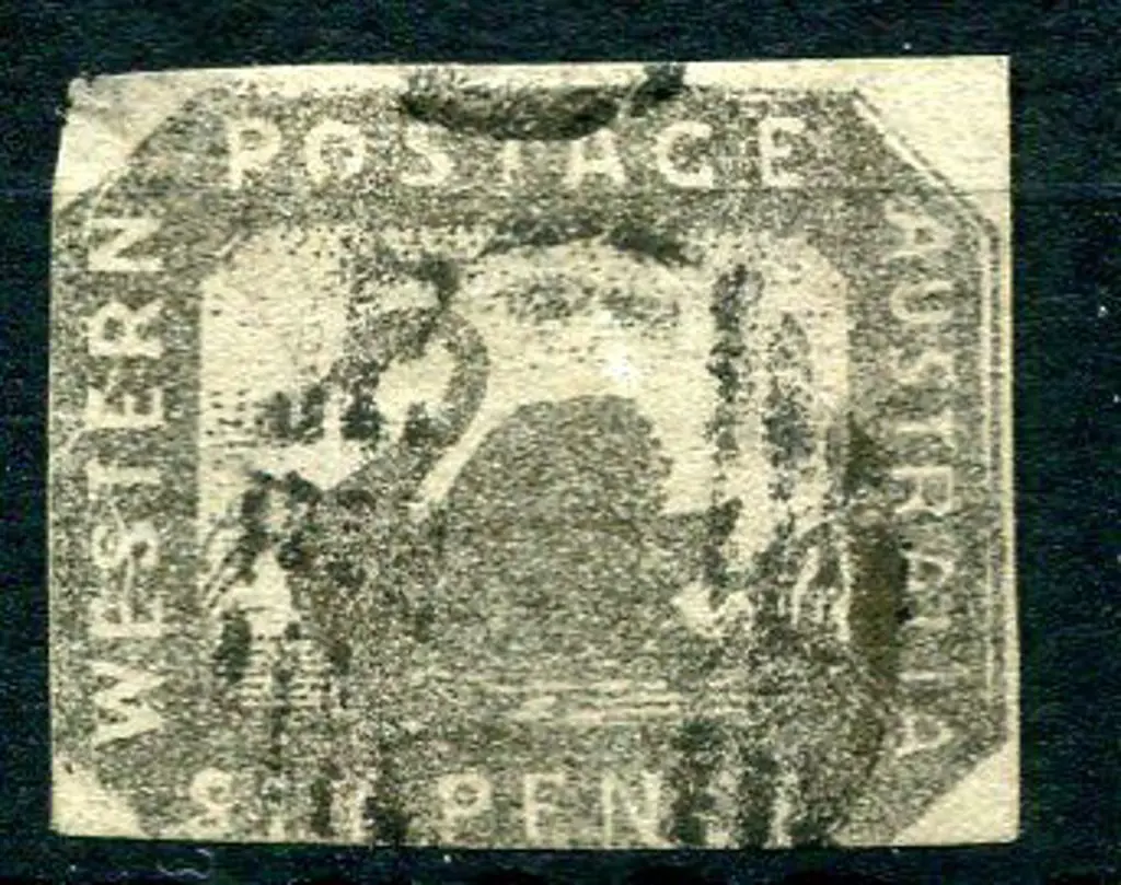 1857 6d black-bronze. Top & right margins clear of ... Image 1++