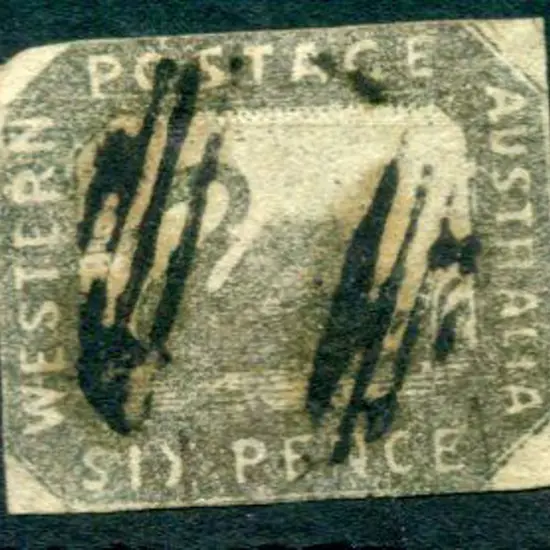 1859 6d grey-black used with void grid cancel. ...