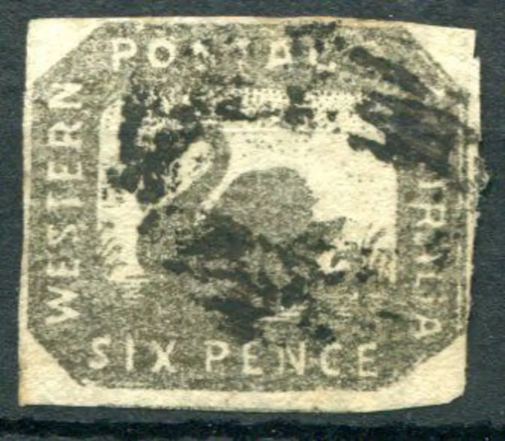1859 6d grey-black, clear on 3 sides & just ... Image 1++