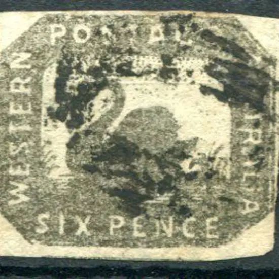 1859 6d grey-black, clear on 3 sides & just ...