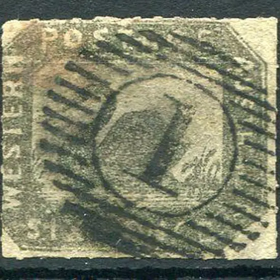 1857 black-bronze rouletted on all sides. Fine ...
