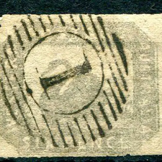 1859 6d grey-black rouletted on all 4 sides. Fine ...