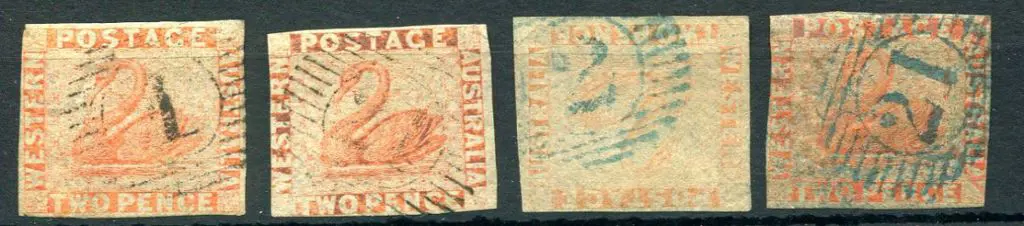 1859 2d pale orange & 2d orange-vermilion. Range ... Image 1++