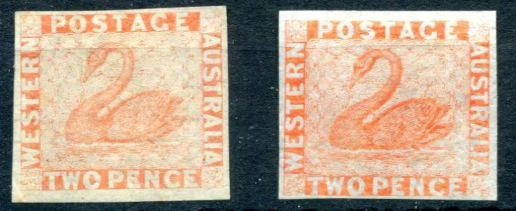 1860 2d pale orange & orange-vermilion. Both ... Image 1++