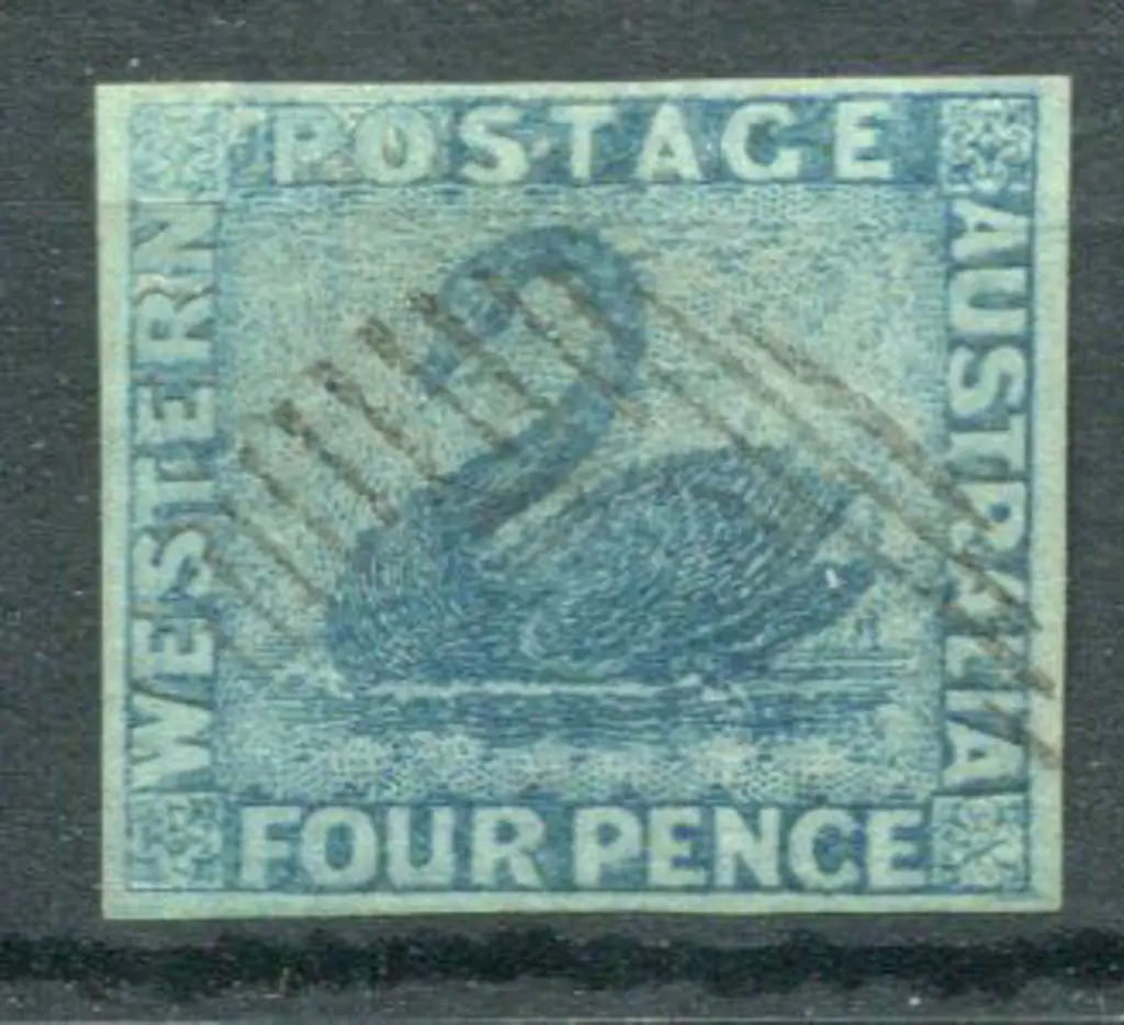 1864 4d blue. Fine used with crisp, light BN ... Image 1++
