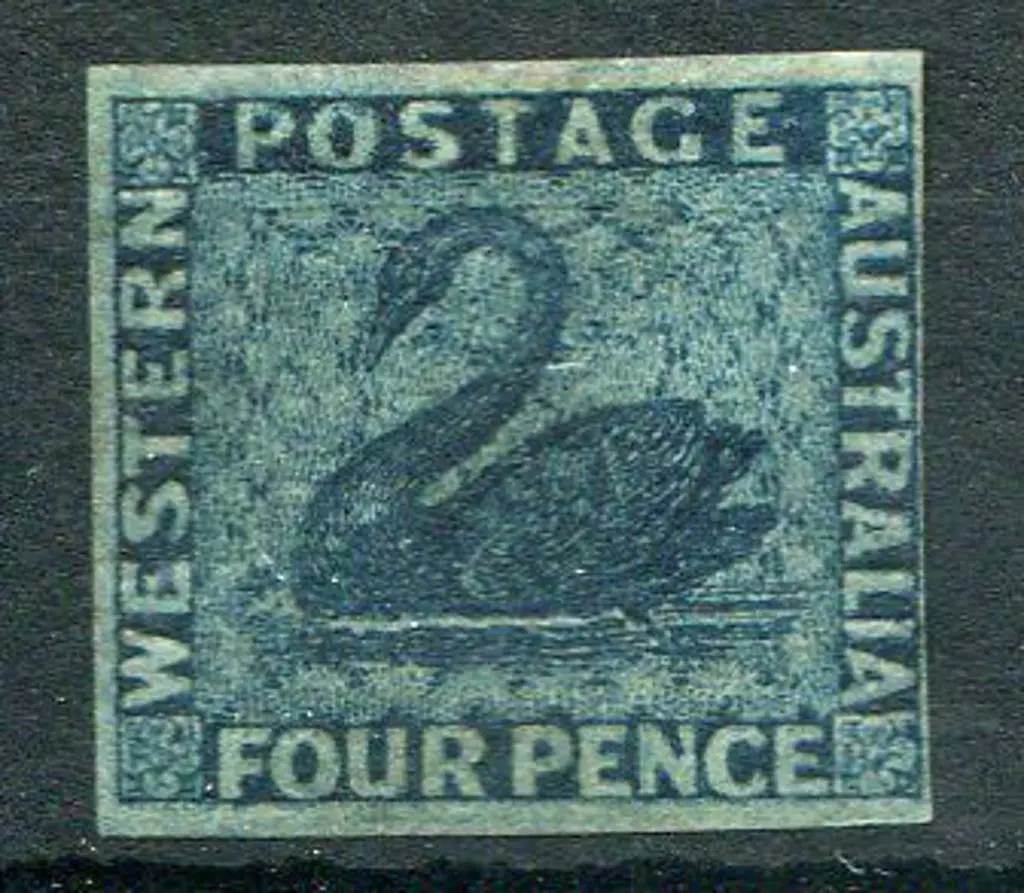 1864 4d deep blue with 3 fine margins. Right ... Image 1++