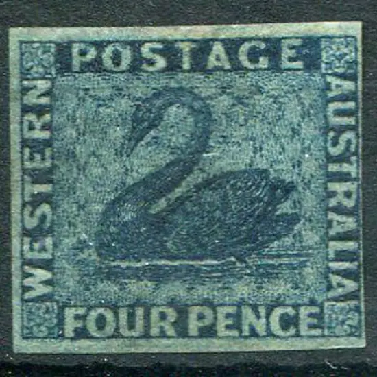 1864 4d deep blue with 3 fine margins. Right ...