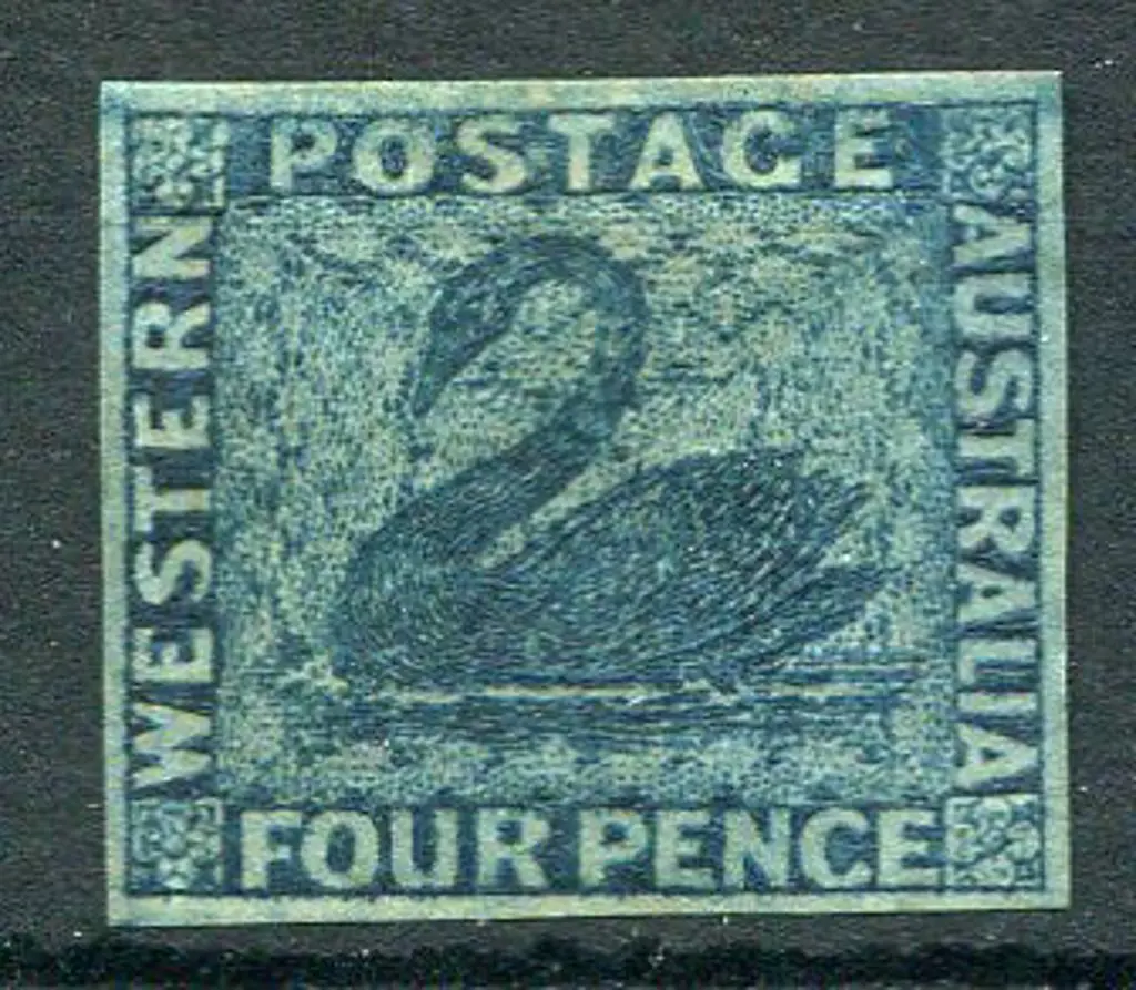 1864 4d deep blue with 4 fine even margins. Very ... Image 1++