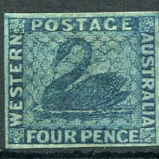 1864 4d deep blue with 4 fine even margins. Very ...