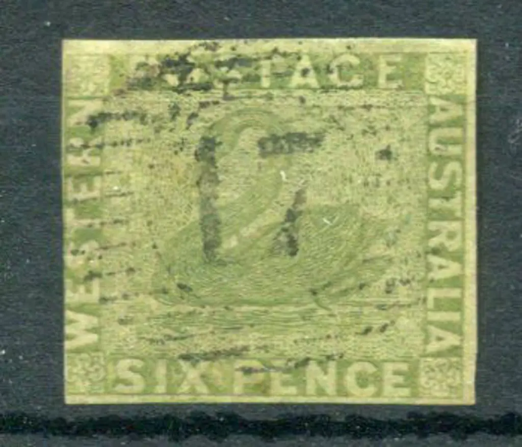 1860 6d deep sage-green used with BN "8" cancel. ... Image 1++