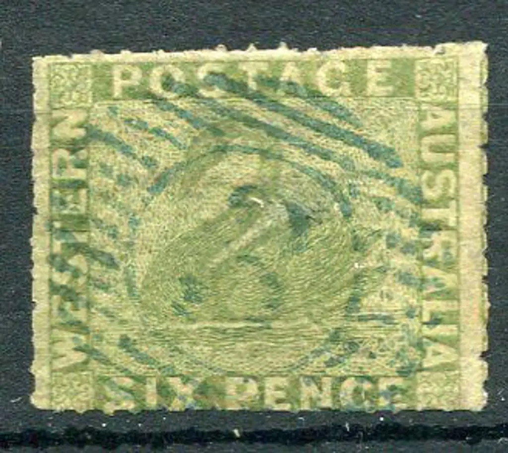 1861 6d sage-green rouletted all 4 sides. Fine ... Image 1++