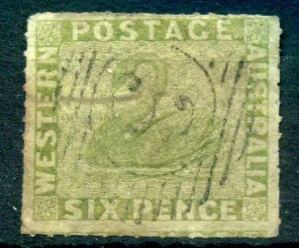 1860 6d sage-green rouletted. Lightly used with BN ... Image 1++