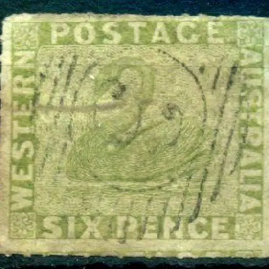 1860 6d sage-green rouletted. Lightly used with BN ...