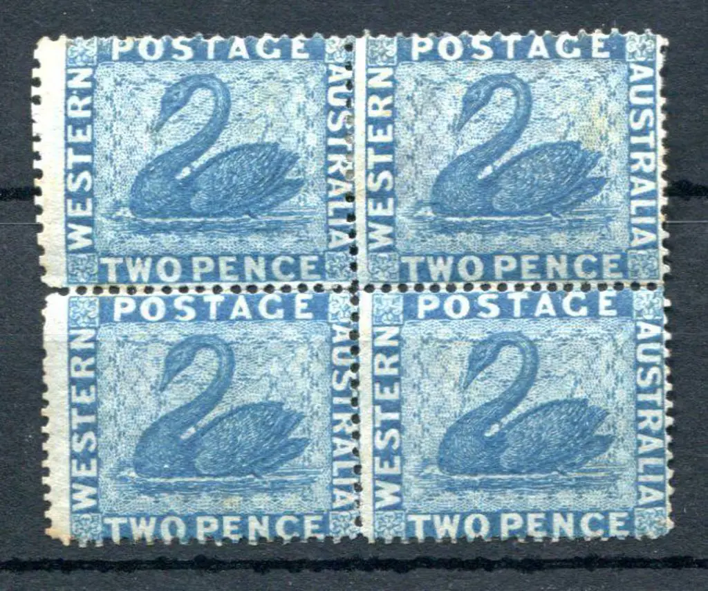 1861 2d blue. MLH block of 4, centred right. Some ... Image 1++