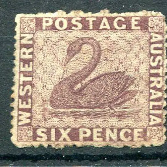 1861 6d purple brown, usual intermediate uneven ...