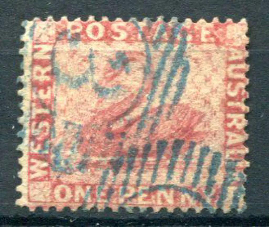 1861 1d rose, perf 14 with sideways reversed wmk. ... Image 1++