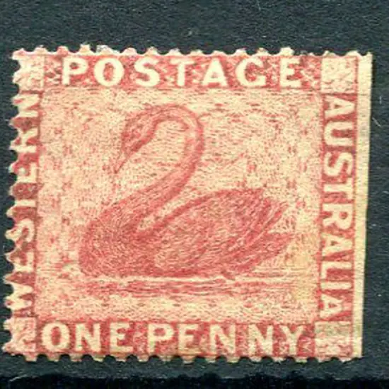 1861 1d rose. MH with part og & straight edge at ...