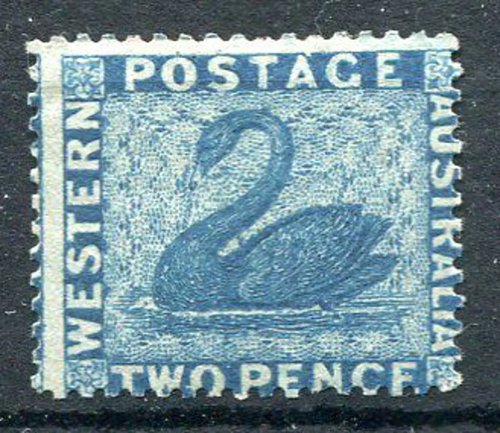 1861 2d blue. MLH with og, centred bottom right. ... Image 1++