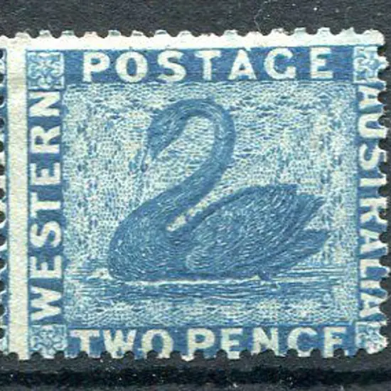 1861 2d blue. MLH with og, centred bottom right. ...