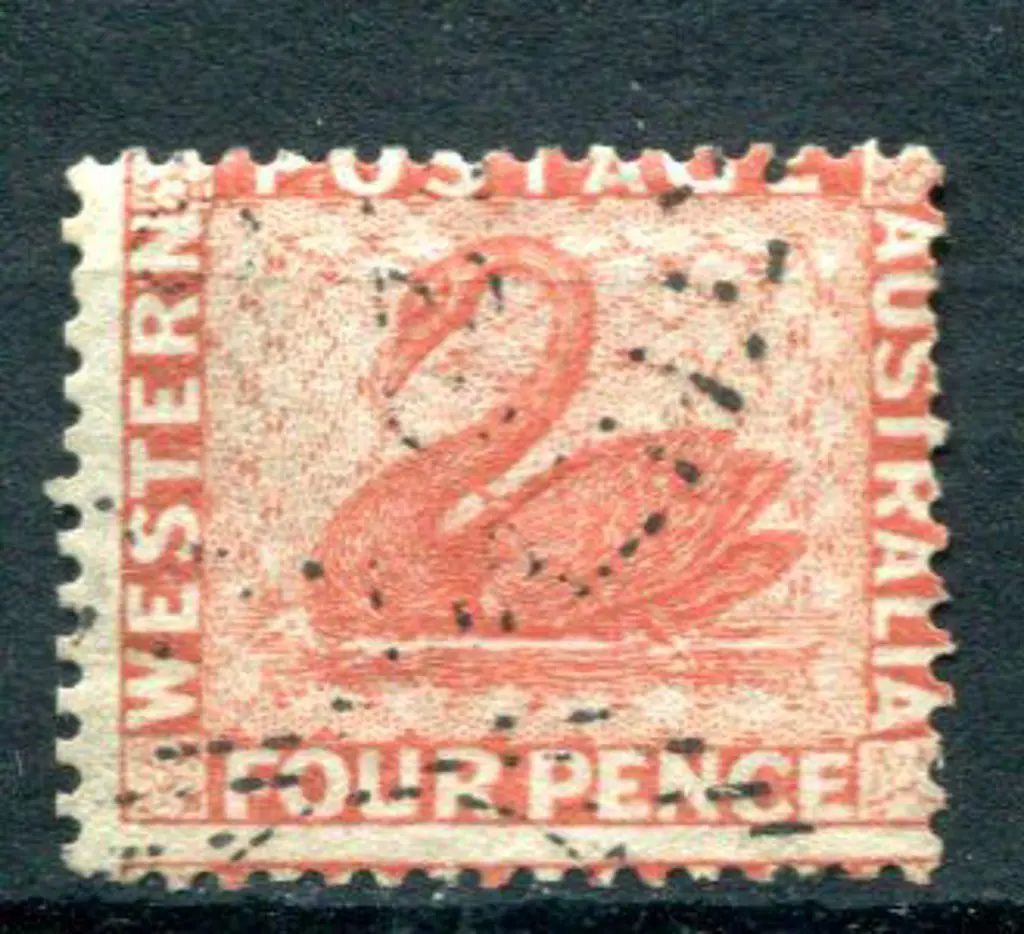 1861 4d vermillion. Lightly used, centered top ... Image 1++